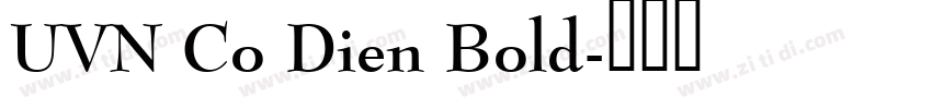 UVN Co Dien Bold字体转换